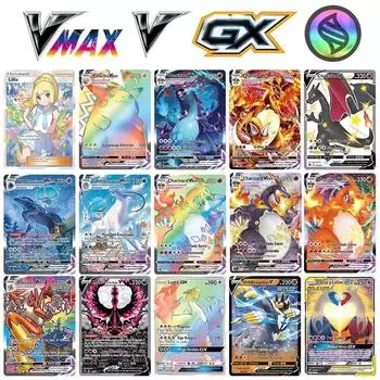 Карты покемонов Shining VSTAR GX EX VMAX V MEGA TAG TEAM Energy Trainer Чаризард Пикачу боевая коллекционная карточная игра детские игрушки подарок