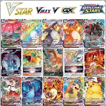 Карты покемонов Shining VSTAR GX EX VMAX MEGA TAG TEAM Energy Trainer Чаризард Пикачу Редкая коллекция Battle Коллекционная карточная игра Детские игрушки Подарок