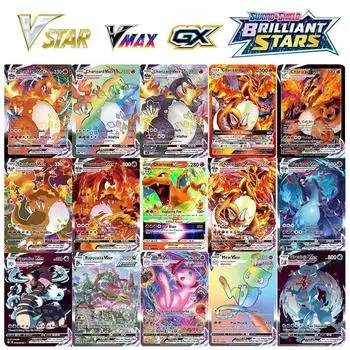 Карты покемонов Shining VSTAR GX EX VMAX V MEGA TAG TEAM Energy Trainer Чаризард Пикачу боевая коллекционная карточная игра детские игрушки подарок