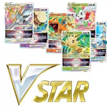 Карты покемонов Shining VSTAR GX EX VMAX MEGA TAG TEAM Energy Trainer Чаризард Пикачу Редкая коллекция Battle Коллекционная карточная игра Детские игрушки Подарок