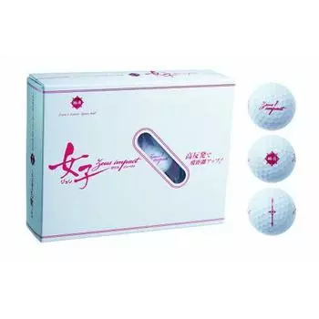 Kasco Golf Ball Zeusimpact Women s 2 Women s High Repulsion Pearl White Dozen