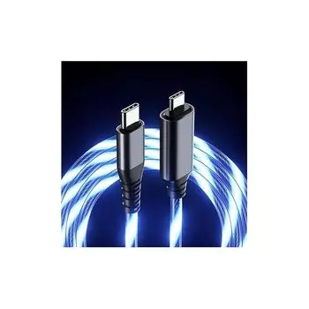 Kashimura/USB charging & sync cable 1.2m C-C blue LED Product number: AJ-658