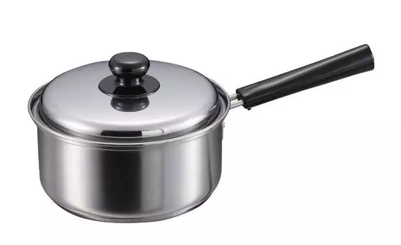 Кастрюля Cook Palace с дном Pearl Metal 18 см, серебристая, 3-х уровневая, для одной руки HB-2526