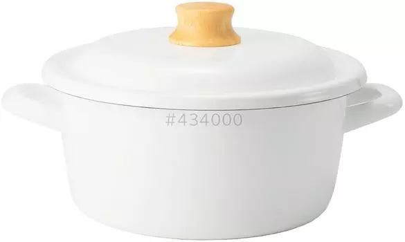 Кастрюля Fuji Enamel Cotton Plus 20 см белая CTP-20W.W