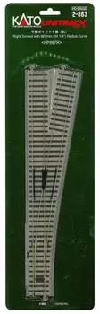 KATO HO Gauge Manual Point 6 Right Railway Model Supplies No. 2-863