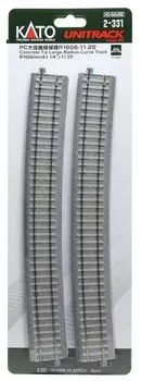 KATO HO gauge PC large diameter curved track Railway model supplies R1606-11.25° (4 pieces) 2-331