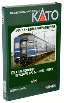 KATO N Gauge 14 Series 500 Sleeper Express [MarimoDaisetsuRishiri] Набор из 7 вагонов 10-1953 Железнодорожная модель пассажирского вагона