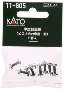 KATO N Gauge Hollow Shaft Wheels for Screwed 8 Pieces Railway Model Supplies Trucks/Silver 11-605