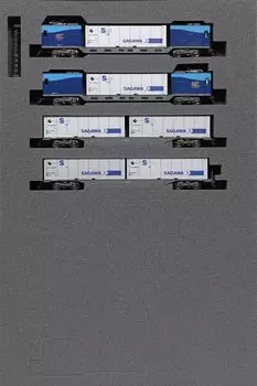 KATO N Gauge M250 Series Super Rail Cargo U50A Container Loading Дополнительный набор A 4 Cars Railway Model Train 10-1722 синий
