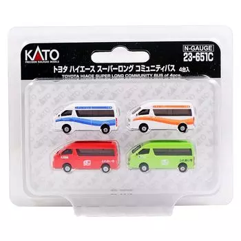 KATO N gauge toyota hiace super long community bus 4 units included 23-651C diorama supplies