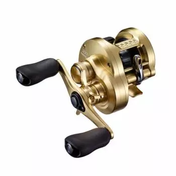 Катушка для ловли на приманку SHIMANO Double Shaft Reel Bass Calcutta Conquest 2021 200 RIGHT Bass Fishing золотой