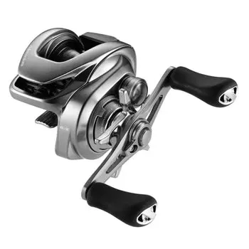 Катушка SHIMANO Double Axis 22 Metanium Shallow Edition ЛЕВАЯ Ловля окуня-скорпиона серый