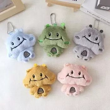Kawaii Big Mouth Dragon Подвеска Мини Плюшевая Кукла Мультфильм Сумка Украшение Подарочная Кукла Подвеска Плюшевый Брелок Подарочный розовый