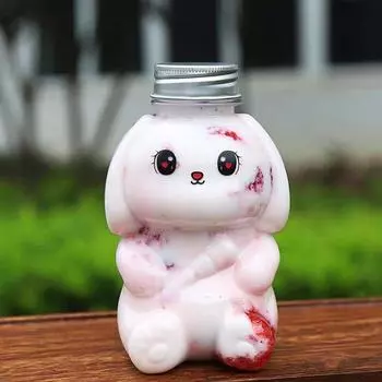 Kawaii бутылки с кроликом для молока, чая, кофе, сока, портативная чашка для питья, домашняя прозрачная бутылка для приготовления сока, бутылка для напитков, не содержащая BPA