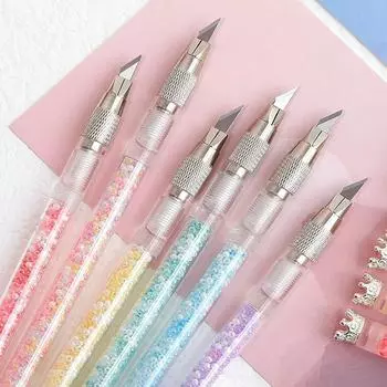 Kawaii Crown Bubble Utility Knife Милый острый нож-ручка DIY Резак для бумаги Наклейки Конверты Открывалка Офисные режущие инструменты розовый
