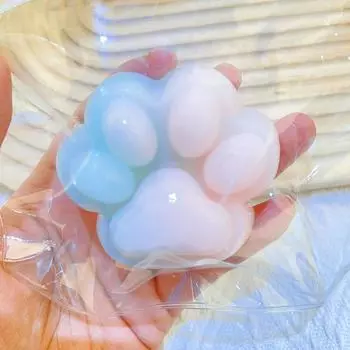 Kawaii Cute Tpr Gradient Ice Cream Cat Paw Squeeze Toys Медленнодействующая декомпрессионная игрушка для снятия стресса Детская игрушка для детей Игрушки