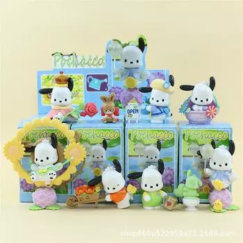 Kawaii Фигурки Куклы Игрушки Девочки Подарок на день рождения Серия Цветы Украшение для дома Рождественский подарок One Size зелёный
