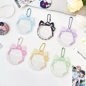 Kawaii кошачьи ушки бант кружевной ПВХ держатель значка для значка 58 мм японская аниме игра Baji чехол сумка для рюкзака брелок кулон