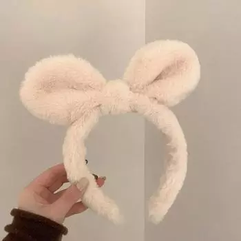 Kawaii повязки на голову в виде лягушки, удобные бархатные повязки для волос с медвежьими ушками, заячьи уши, милые повязки на голову, зимние аксессуары для волос