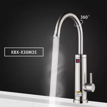 Kbxstart мгновенный водонагреватель кран с вращением на 360 градусов 2018 кухонный кран с верхним светодиодным дисплеем и настраиваемой защитой от перегрева EU