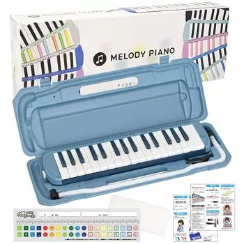 KC Kyoritz Keyboard Harmonica Melody Piano 32 Keys Marine name sticker P3001-32K/MARINE (Do-Re-Mi sticker, cloth, included)