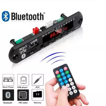 KEBIDU 9 В 12 В беспроводной Bluetooth автомобильный FM-радио MP3 WMA декодер плата аудио MP3-плеер USB TF FM-радио модуль с пультом дистанционного управления