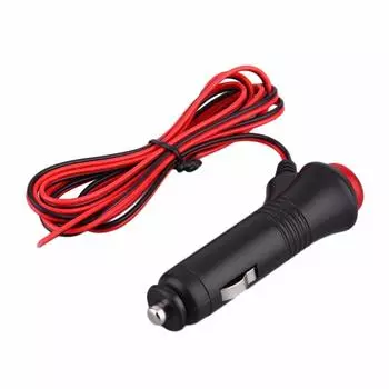 Kebidumei Universal 1.5m Cable Car Cigarette Lighter Socket Plug Connector 1.5 meter 12V 24V DIY Accessory With ON/OFF Button чёрный