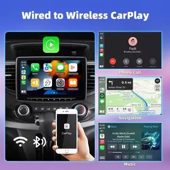 Kebidumei Wireless CarPlay Android Auto 2 в 1 Box беспроводной адаптер Spotify для Mazda Toyota Mercedes Peugeot Volvo Haval MG Kia