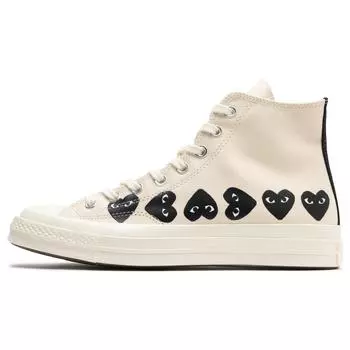 Кеды Converse Chuck Taylor All Star 70 Hi Comme des Garcons PLAY Multi-Heart Milk(A08148C) 35