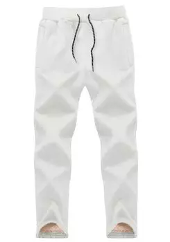 KEFITEVD Warm and Comfortable Jogger Thick Winter Training Ski Size 3XL Men s Fleece-Lined Sweatpants, Pants, Pants, Windproof, Pants, Wear, White,