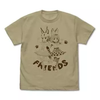 Kemono Friends 2 Serval & Caracal T-shirt Sand Khaki S size