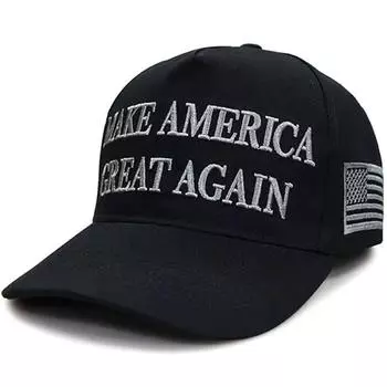 Кепка Дональд Трамп 45-47 Never Surrender Maga Кепка Трамп 2025 Кепка Американская вышивка Регулируемая бейсболка Черный, Черный белый