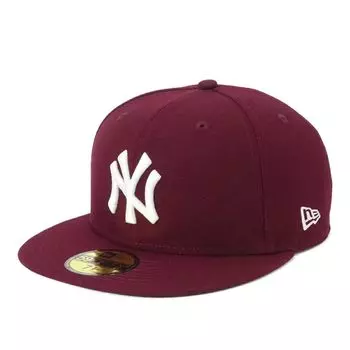Кепка New Era 59FIFTY 70908537 MLB New York Yankees NY Maroon Custom Red Purple 7 ONSPOTZ Custom Hat Gokyu Fifty Unisex Summer Sunscreen UV Care Cool