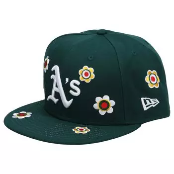 Кепка NEW ERA 59FIFTY MLB с вышивкой цветов Oakland Athletics 13751121, большой размер (Темно-зеленый/M/Мужской, женский)
