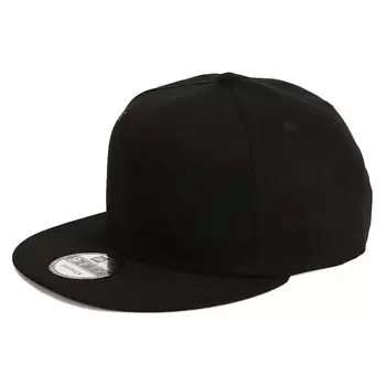 Кепка New Era Plain Hat Snapback 9FIFTY NE400 99HeadweaShop Наклейка в комплекте Бейсболка унисекс черный черный свободный размер мужской