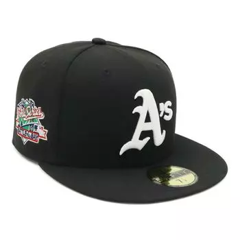 Кепка Newera 59FIFTY 14561979 NER35C7098 MLB Oakland Athletics OAK Черный Черный 7 БОКОВЫХ НАШИВОК ПОД КОЗЫРЬКОМ ONSPOTZ Изготовленная на заказ кепка Gokyu Fifty Унисекс