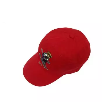 Кепка Ральфа One Point Polo с вышитым медведем (Поло Лорен) Мужские Женские 0108987-RED/SKI [Товар]