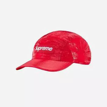 Кепка Supreme Gloss Ripstop Camp Красная 23FW -