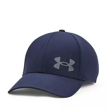 Кепка Under Armour Armorvent Fitted Baseball Academy синяя мужская Iso-Chill, (408)/Светло-серый, средний/большой синий