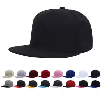 Кепка унисекс, акриловая однотонная шляпа Snapback, высококачественная бейсболка в стиле хип-хоп для взрослых для мужчин и женщин, бейсбольная кепка для отдыха на открытом воздухе, плоская кепка One Size