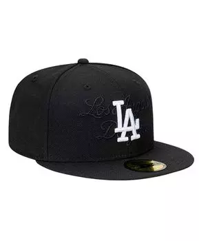 Кепка унисекс шляпа TONAL SCRIPT 59FIFTY номер кепки [New Era] Мужская Женская (JP, размер 57,7 см, стандартный, черный) [элемент] чёрный