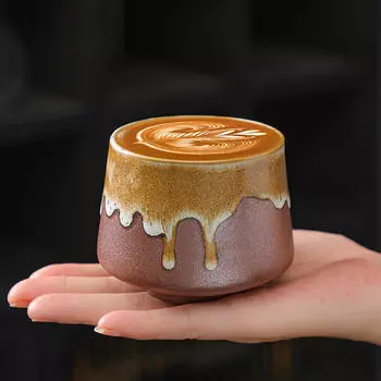 Керамическая чашка чая, 200 мл, кофе, 3,2x2,5 дюйма, традиционная кружка для эспрессо для дома, на открытом воздухе Style A