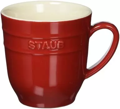 Керамическая кружка Staub объемом 350 мл, безопасная для использования в микроволновой печи, японская керамическая кружка «Вишня» [Авторизованный продукт] 40508-565 вишня