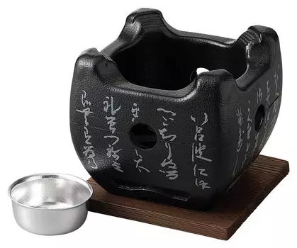 Керамическая плита Iroha Stove Set Solid Black Ale-net (Для топлива) (большой) (Отопление включено) чёрный