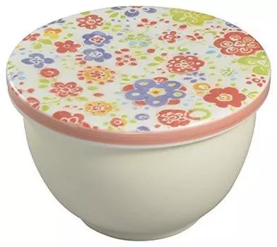 Керамическая посуда Toyo Ceramics Arita Ware Y017-4 Ohitsu Rice, набор для хранения, подходит для использования в микроволновой печи, плоская крышка, тропический