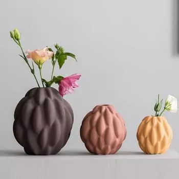 Керамическая ваза CAPIRON Morandi Bud, стол, цветочная композиция, настольный декор, современный акцент для дома, ванная комната, спальня, осеннее украшение для комнаты