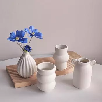 Керамическая ваза Nordic Blumen Vase Jarrones Flower Pot Home Living Room Decoration Interior Office Decor Accessories Ikebana