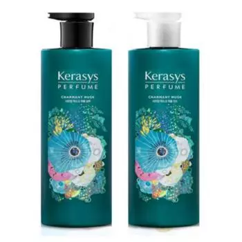 Kerasys Большая емкость Perfume Charmant Musk Шампунь + Ополаскиватель, 1 набор, 1,2 л