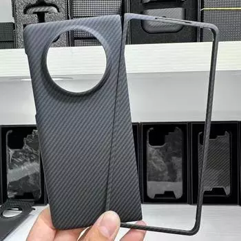 Чехол для телефона из кевларового ультратонкого волокна для Huawei Mate X3 X5 X2 XS2, складной, матовый, роскошный, из настоящего углеродного волокна, ударопрочный Mate X5 чёрный