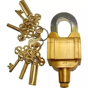 Key Master Навесной замок с латунной отделкой